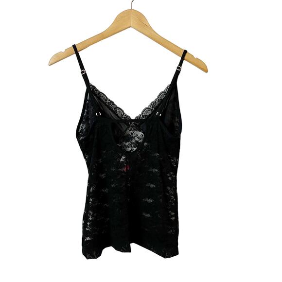 Y2k Cosmopolitan Black Lace Chemise Cami Lingerie Medium - Picture 2 of 6